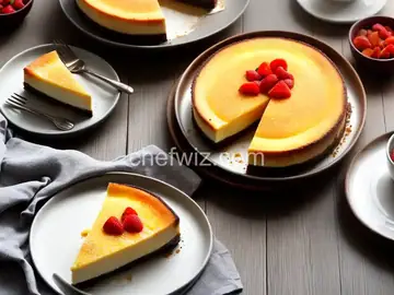 Baked Manchego cheesecake with a membrillo topping