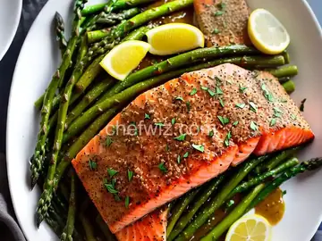 Baked Mustard-Crusted Salmon With Asparagus and Tarragon