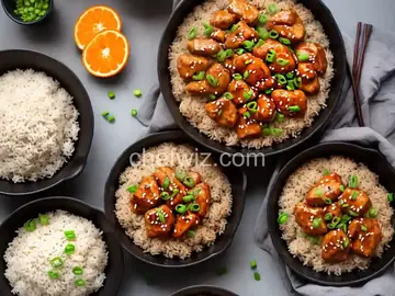 Baked Orange Chicken and Brown Rice