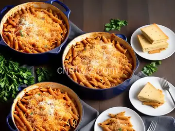 Baked Penne Alla Vodka with Turkey