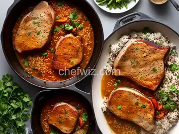 Baked Pork Chops and Rice
