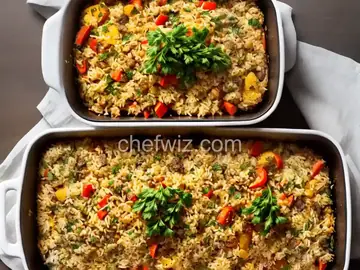 Baked Rice with Herbs and Veggies