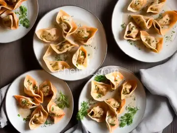 Baked Salmon Wontons