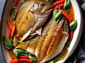 Baked Snapper with Chilies, Ginger and Basil