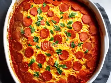 Baked Spaghetti with Pepperoni
