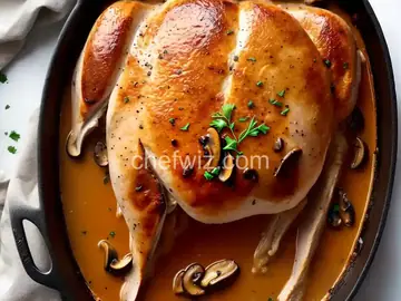 Baked Turkey Breast and Mushroom Gravy