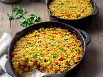Baked Vegetable Rice Pilaf