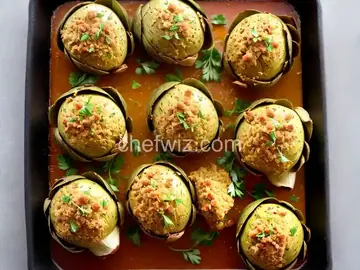 Baked artichoke with Meat