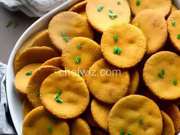 Baked cheddar pickle crisps