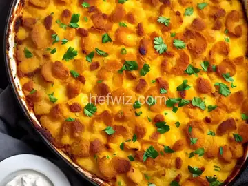 Baked seafood potato casserole