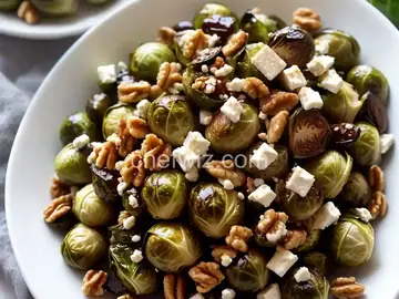 Balsamic Brussels Sprouts with Feta Cheese and Walnuts