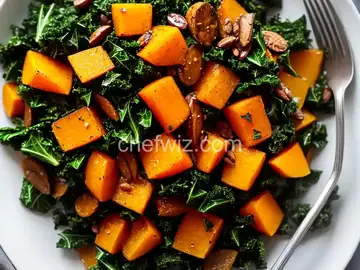Balsamic Butternut Squash with Kale