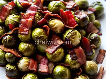 Balsamic Roasted Brussels Sprouts with Bacon