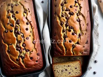Banana Bread with Chocolate Chips and Walnuts