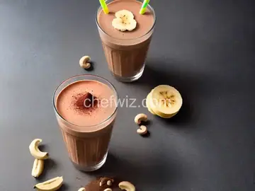 Banana, Coffee, Cashew, and Cocoa Smoothie