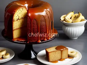 Banana Pound Cake With Caramel Glaze