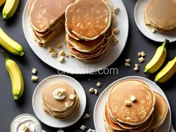 Banana Sour Cream Pancakes