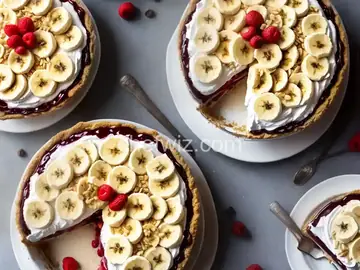 Banana Split Ice Cream Pie
