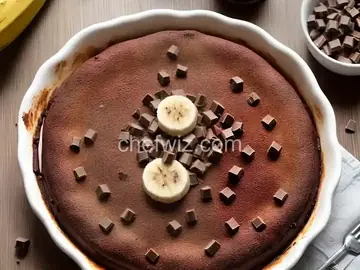 Banana chocolate tortino(Italian dessert)