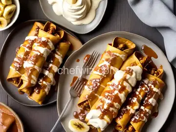 Bananas Foster Chimichangas
