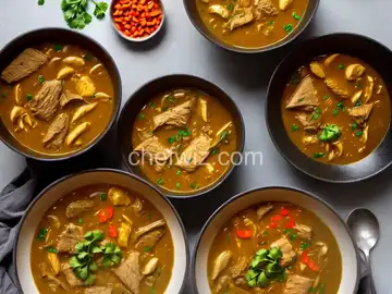 Banga soup with fresh fish,and starch