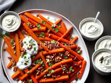 Barbecue Carrots with Yogurt and Pecans