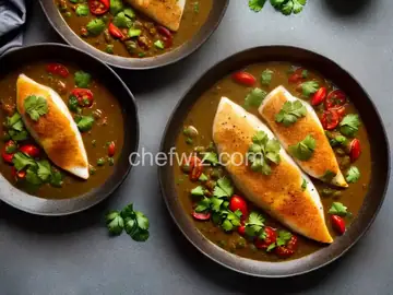 Basa Fillets in Tomatillo Sauce