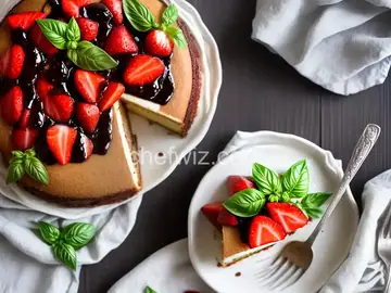 Basil Cake with Balsamic Strawberries