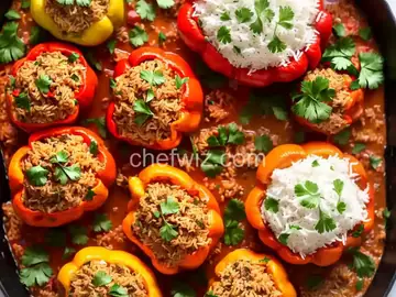 Basmati Rice and Turkey Stuffed Peppers