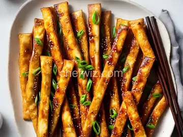 Beancurd Sticks Broiled With Soy Sauce, Ginger, and Honey Recipe