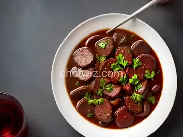 Beef Heart Braised in Wine
