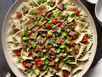 Beef Pesto Farfalle