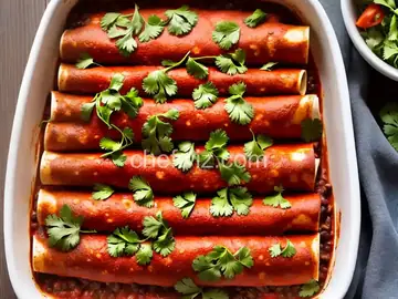 Beef Picadillo Enchiladas