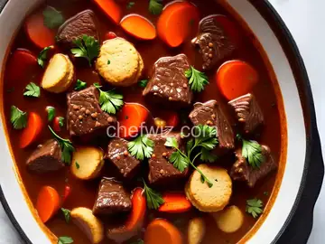 Beef Stew with Cream Biscuits