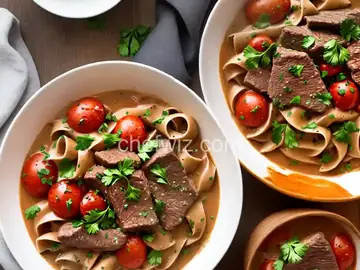 Beef Stroganoff with Tomatoes