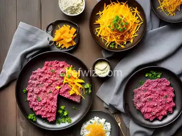 Beef Tartare with Smoked Cheddar