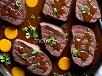 Beef Tenderloin Steaks with Mustard-Cognac Sauce