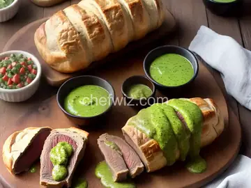 Beef Wellington With Green Sauce