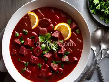 Beef and Beet Borscht