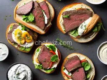 Beef and Horseradish Sauce Sandwich