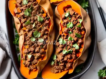Beefy Stuffed Sweet Potato