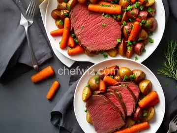 Beer Braised Corned Beef with Red Potatoes and Carrots