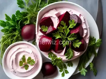Beet Yogurt with Herbs