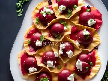 Beet and Goat Cheese Ravioli