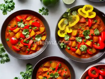 Bell Pepper, Tomato, and Potato Indian Curry