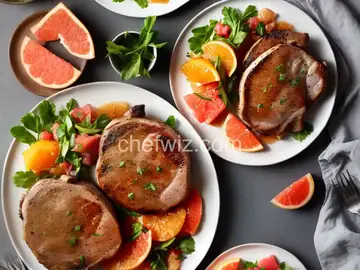 Benji's Pork Chops with Grapefruit Relish
