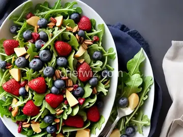 Berry and Arugula Salad with Homemade Blueberry Vinaigrette