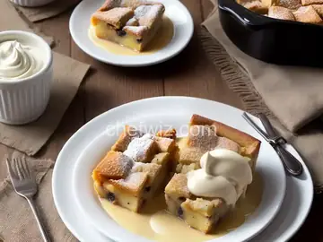 Best Bread Pudding with Vanilla Sauce