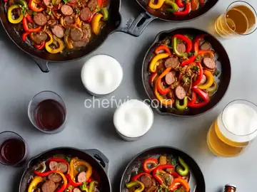 Best Ever Sausage with Peppers, Onions, and Beer!