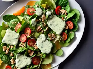 Bibb Salad with Basil Green Goddess Dressing